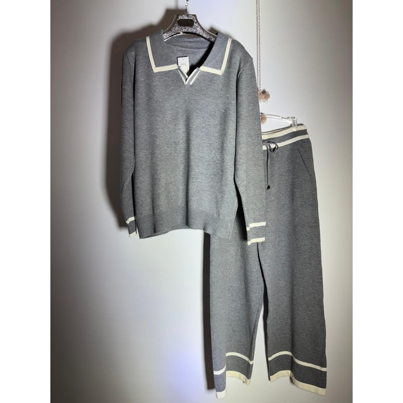 Conjunto punto jersey camisero y pantalón