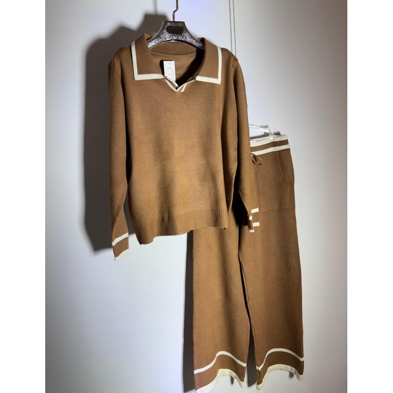 Conjunto punto jersey camisero y pantalón