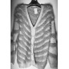 Chaqueta de punto pelo  rayas