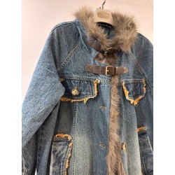 Abrigo vaquero largo pelo