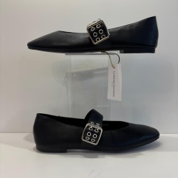 Bailarinas negras de  hebilla grande