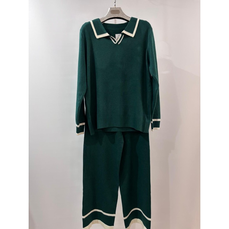 Conjunto punto jersey camisero y pantalón