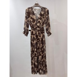 Vestido plisado estampado floral