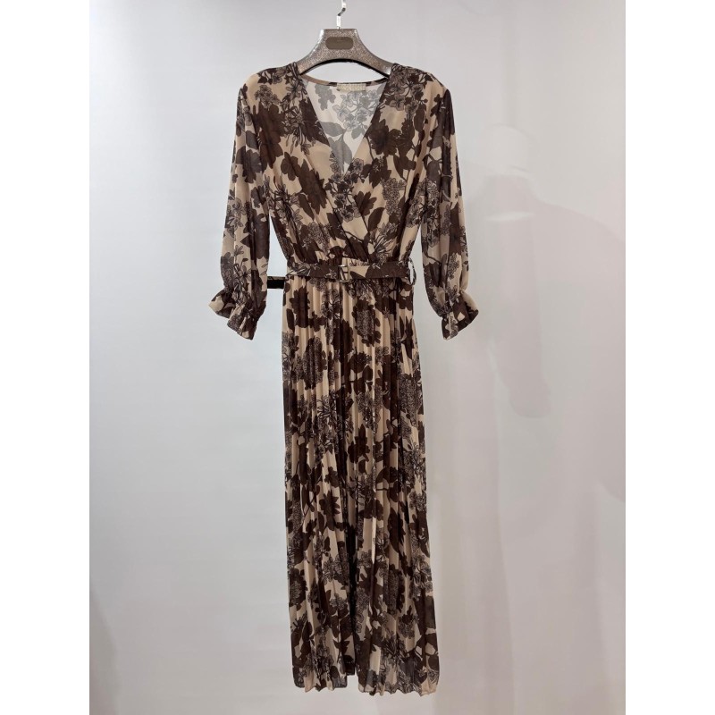 Vestido plisado estampado floral