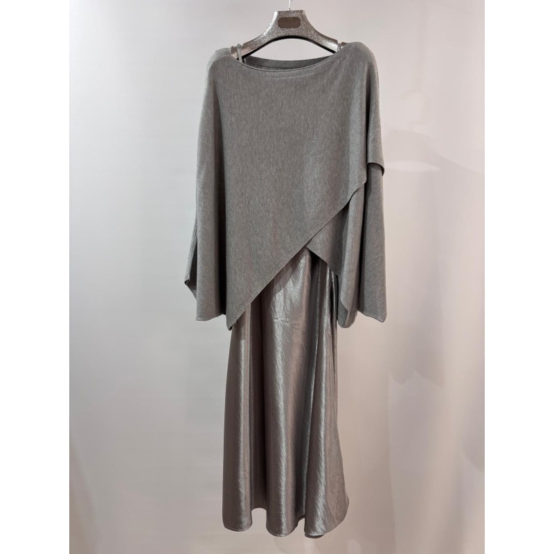 Conjunto vestido lencero con casaca