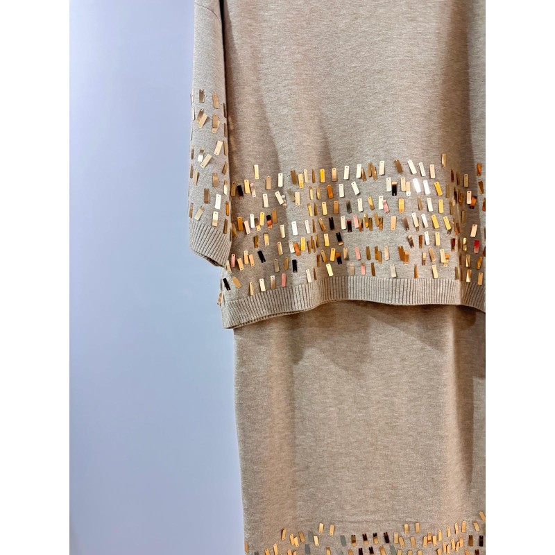 Conjunto punto de jersey y falda