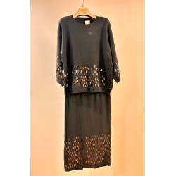 Conjunto punto de jersey y falda