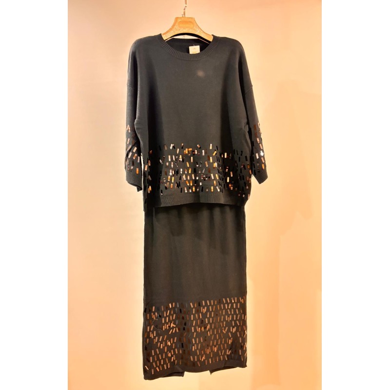 Conjunto punto de jersey y falda