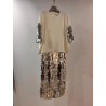 Conjunto punto de jersey y falda con lentejuelas
