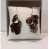 Pendientes largos hojas marrones