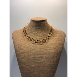 Collar de cadena de latón  corto