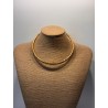 Collar chokers dorado de acero