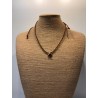 Collar de cuero con piedras natural