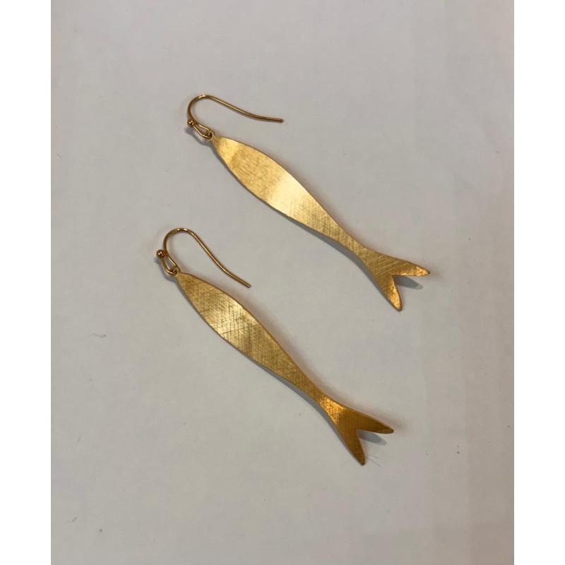 Pendientes largos forma pez