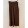 Falda satinada marrón chocolate