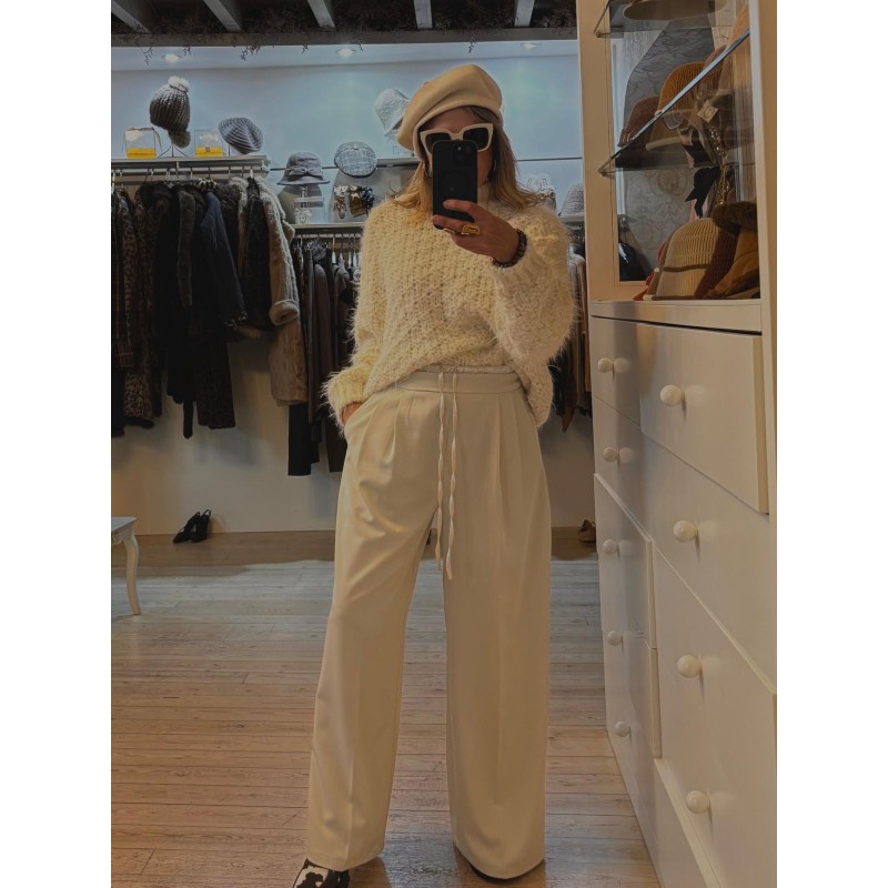 Jersey  punto gordito beis