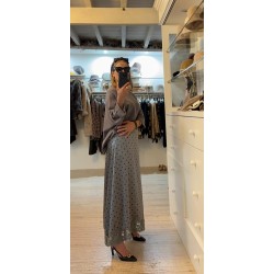 Conjunto  jersey y falda topos