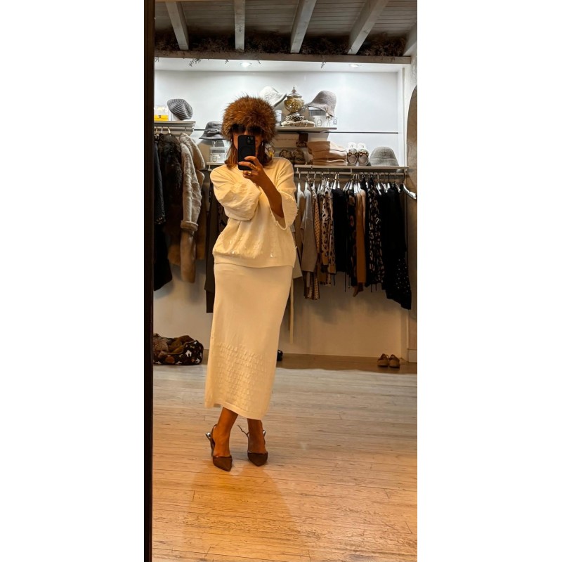 Conjunto punto de jersey y falda