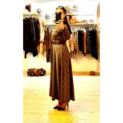 Vestido de cuadros con fajín *