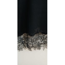 Conjunto punto jersey y pantalón con puntilla