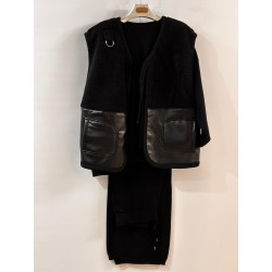 Conjunto punto de chaleco, jersey y pantalón