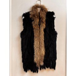 Chaleco pelo de conejo y zorro