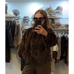 Bomber pelo animal print