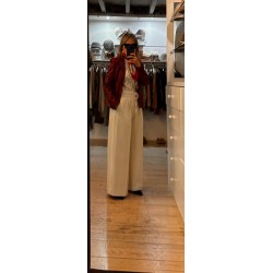 Cazadora piel granate