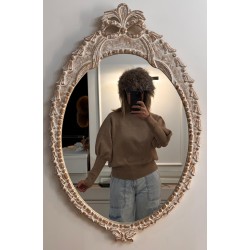 Jersey mangas abullonadas y cuello vuelto en camel