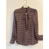 Blusa estampada burdeos