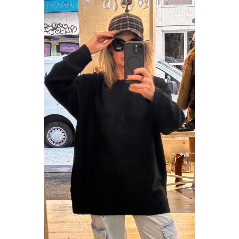 Jersey oversaze textura a rayas