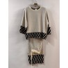 Conjunto punto jersey y pantalón cenefa rayas