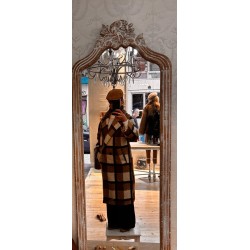 Abrigo borreguillo estampado cuadros