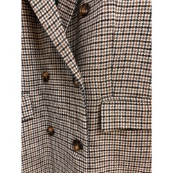 Abrigo largo cuadros marrones