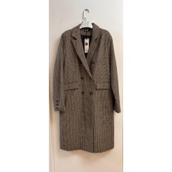 Abrigo largo cuadros marrones