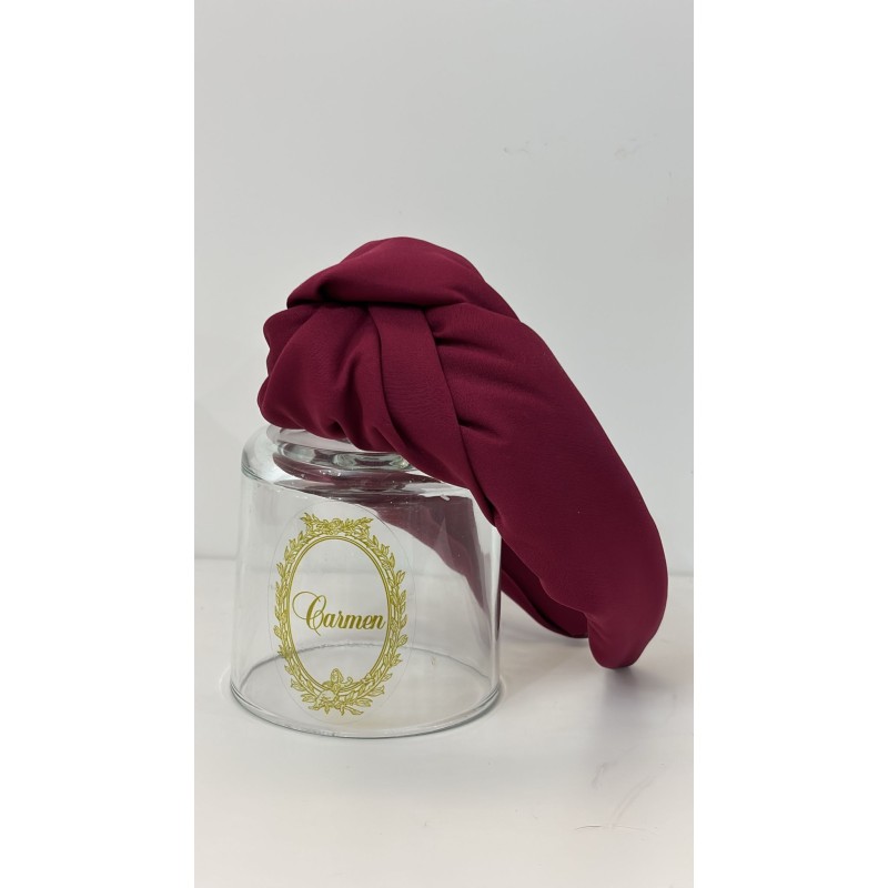 Diadema granate con nudo