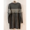Vestido punto cenefa flecos
