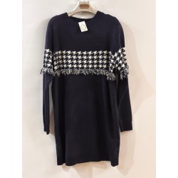 Vestido punto cenefa flecos