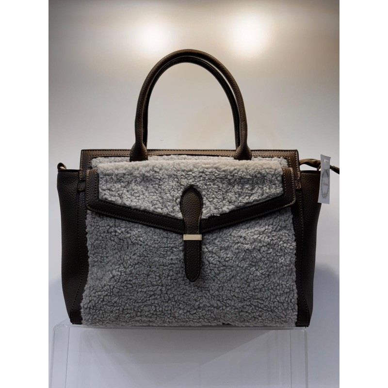 Bolso polipiel con borreguillo