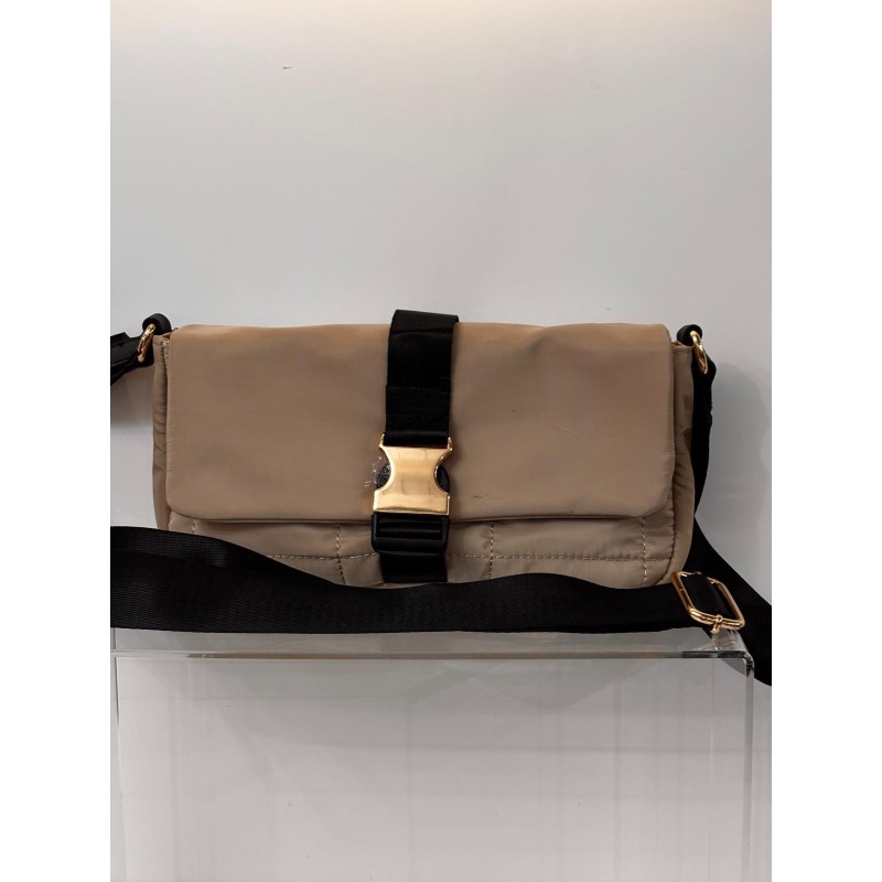 Bolso bandolera pequeño beige impermeable