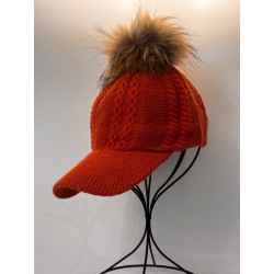 Visera punto pompon zorro