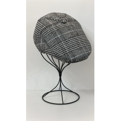 Visera tipo inglesa cuadros grises