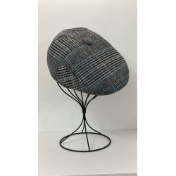 Visera cuadros grises y azules