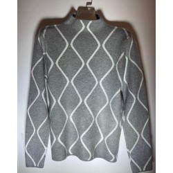 Jersey estampado zig zag rombo