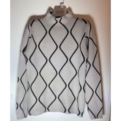 Jersey estampado zig zag rombo